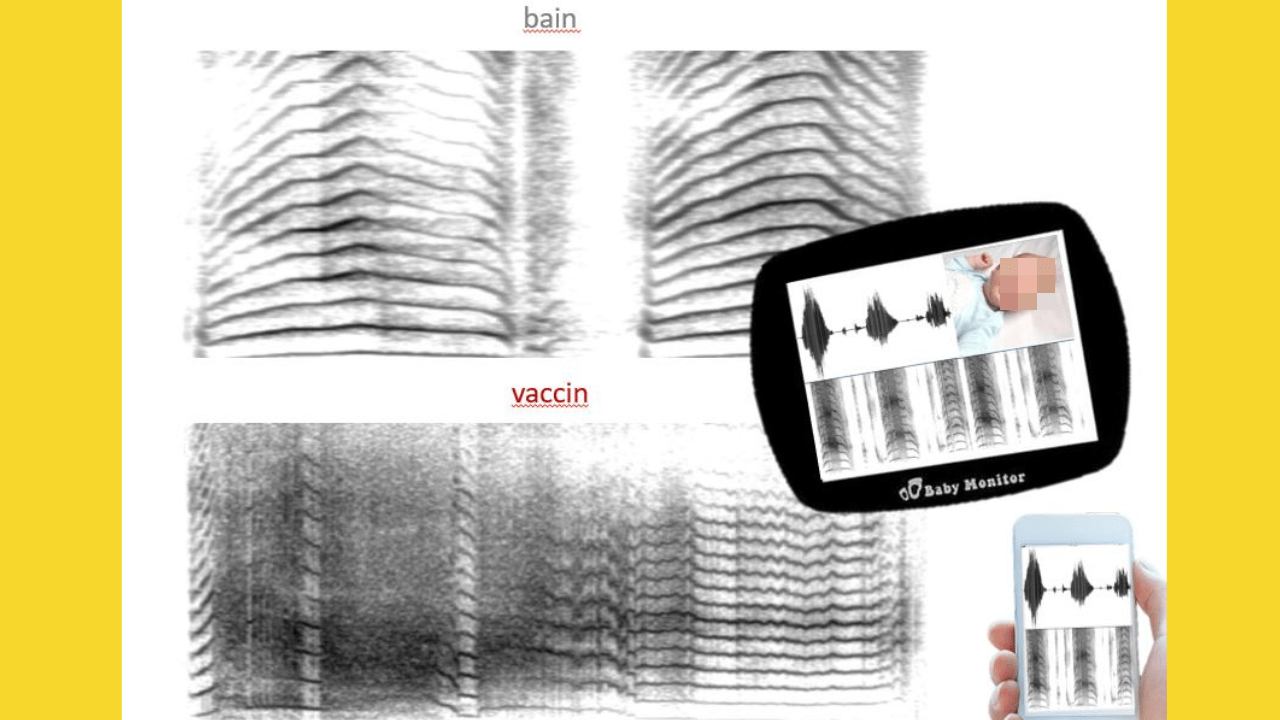 MoBi_M2Master's tweet card. A Saint-Etienne, l'Enes, labo de l’université Jean-Monnet veut créer une interface pour que des parents sourds puissent lire les pleurs de leurs bébés.