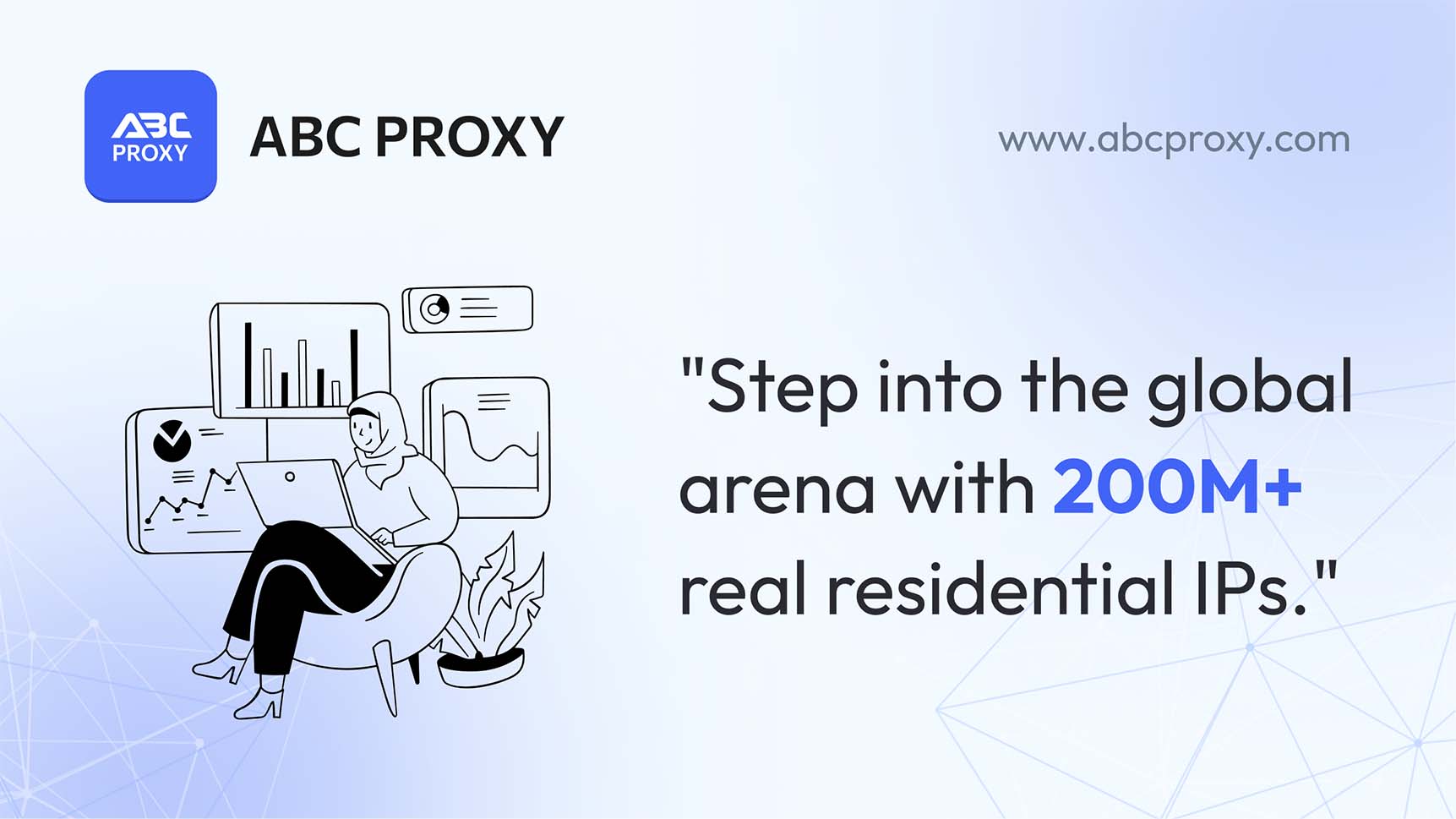 BellaMi31889190's tweet card. ABCproxy partners with well-known brands across multiple industries to provide private proxy solutions. Become the most trustworthy partner with top companies.