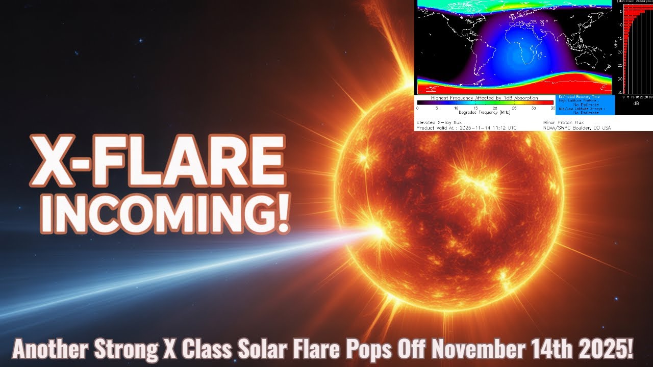 WNRT007's tweet card. Another Strong X Class Solar Flare Pops Off November 14th 2025!
