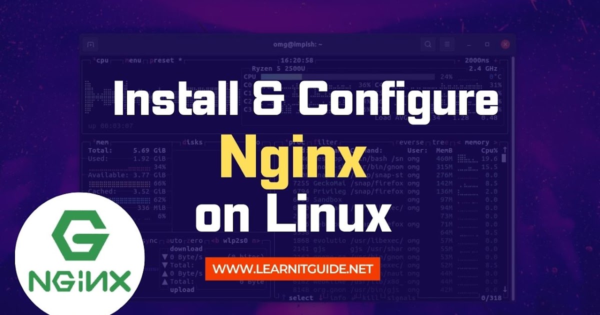learnitguide's tweet card. install nginx on ubuntu, configure nginx on ubuntu, install nginx linux, nginx installation on linux, configure nginx on linux, linux install nginx