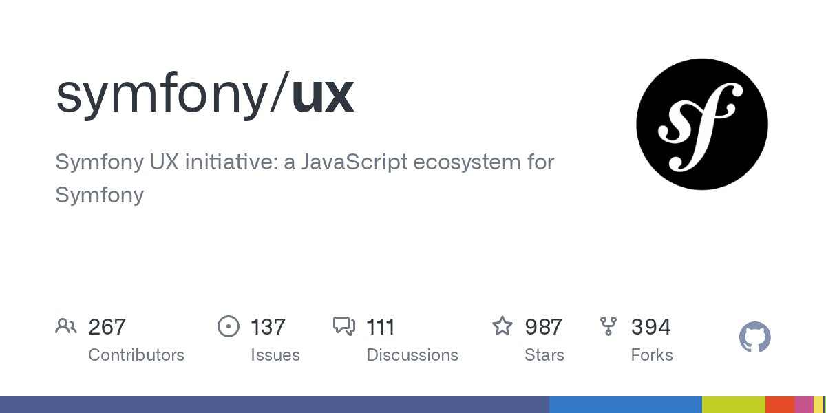 HugoAlliaume's tweet card. Symfony UX initiative: a JavaScript ecosystem for Symfony - symfony/ux