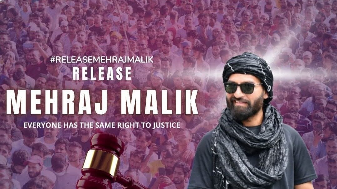 sphavisha's tweet card. Release Mehraj Malik and Repeal PSA from Jammu and Kashmir