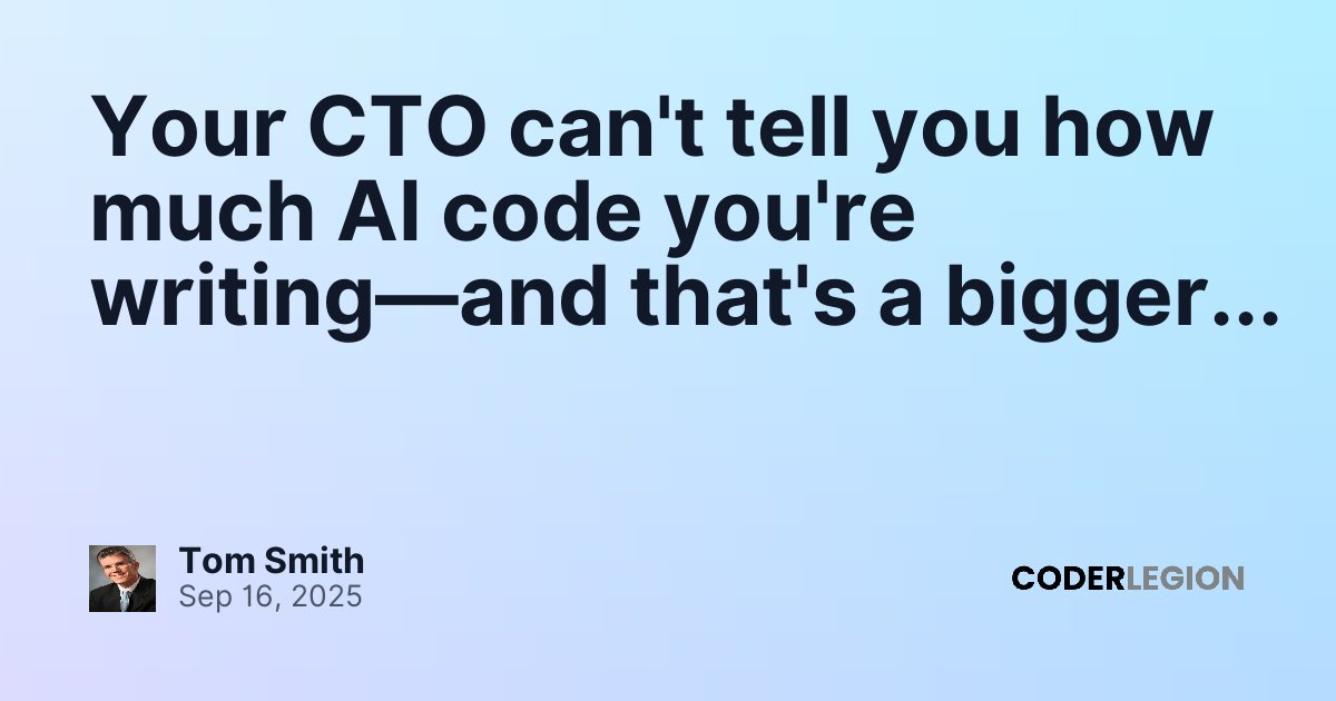 ctsmithiii's tweet card. # Why Your CTO Can't Tell You How Much AI Code You're Actually Writing **Span's new AI code detector reveals the measurement gap that's keeping engineering leaders in the dark about their AI transf...