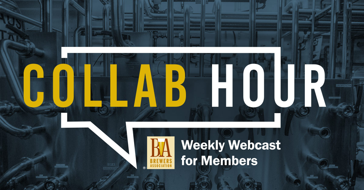 BrewersAssoc's tweet card. The BA has launched a new weekly webinar series titled "BA Collab Hour." Available exclusively to members, the series will kick off July 9.