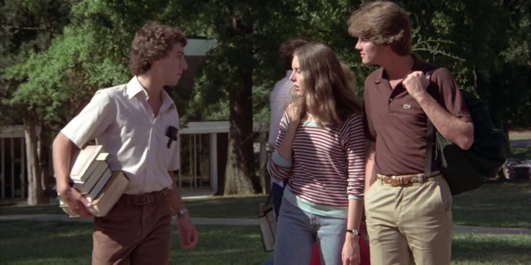 Talkhouse's tweet card. For Halloween, Julia Marchese sings the praises of Final Exam, whose uber-nerd is her favorite horror movie character of all time.