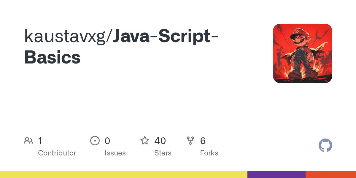 kaustavxg's tweet card. Contribute to kaustavxg/Java-Script-Basics development by creating an account on GitHub.