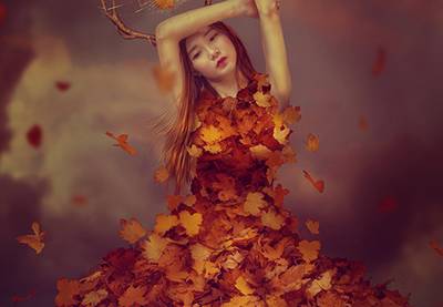 workflowFlash's tweet card. In this tutorial I'll show you how to use Adobe Photoshop to create a fantasy scene featuring an autumn queen with a leaf dress and leaves flying around.  First, we'll build the base scene using...