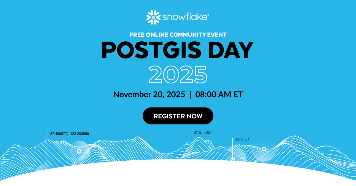 crunchydata's tweet card. Learn how others are making use of PostGIS, pick up some tips and tricks, and share stories about bringing this excellent tool into your organizations.