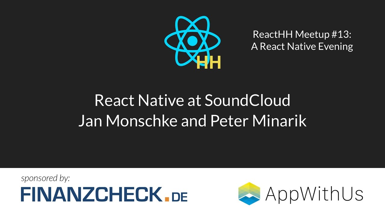 web_hh's tweet card. ReactHH #13: React Native at Soundcloud by Jan Monschke and Peter...