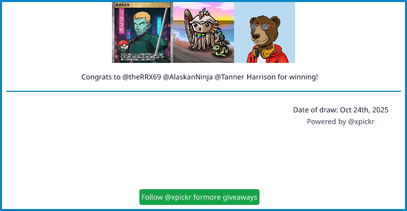 leet3_'s tweet card. Congratulations to theRRX69, AlaskanNinja, Tanner Harrison for winning the draw!