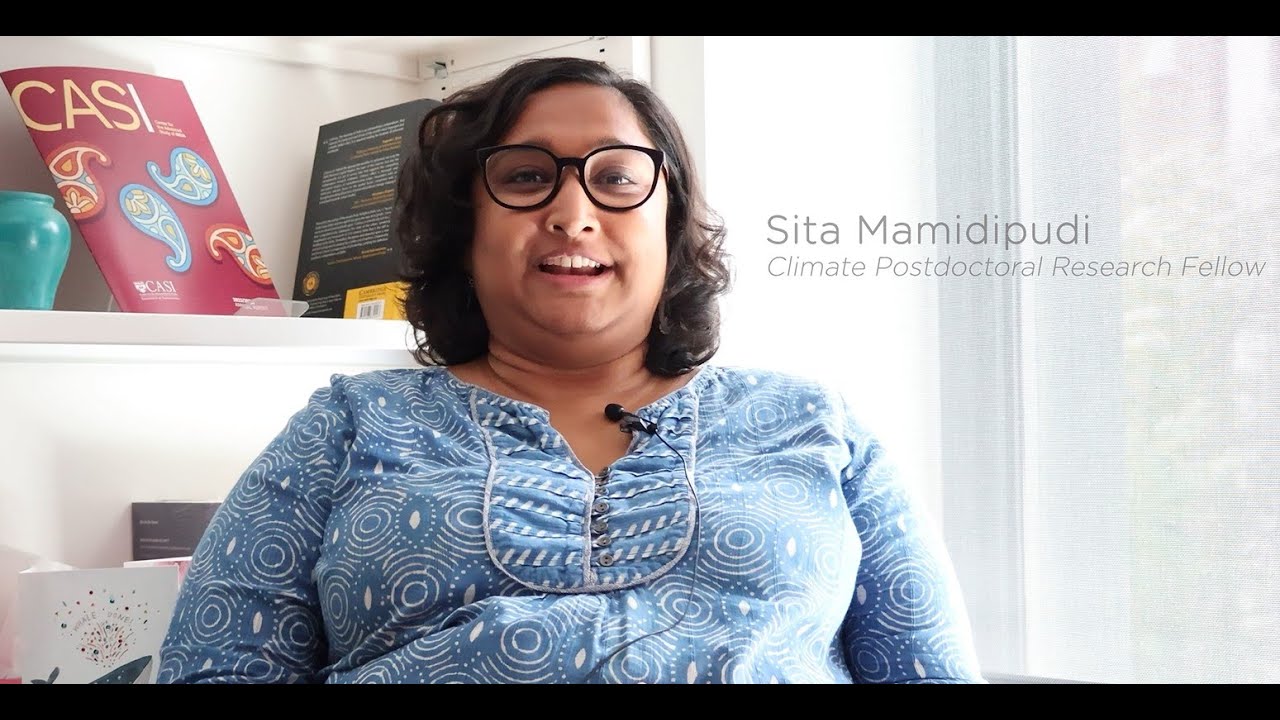 CASIPenn's tweet card. Meet Climate Postdoctoral Research Fellow, Sita Mamidipudi