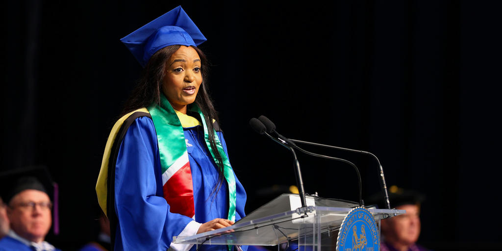 ukygradschool's tweet card. December 2025 Commencement student speaker applications now open