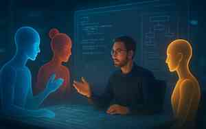 A_A_i_A_A's tweet card. By treating natural language as executable code, the platform aims to make AI-generated software reliable and maintainable.