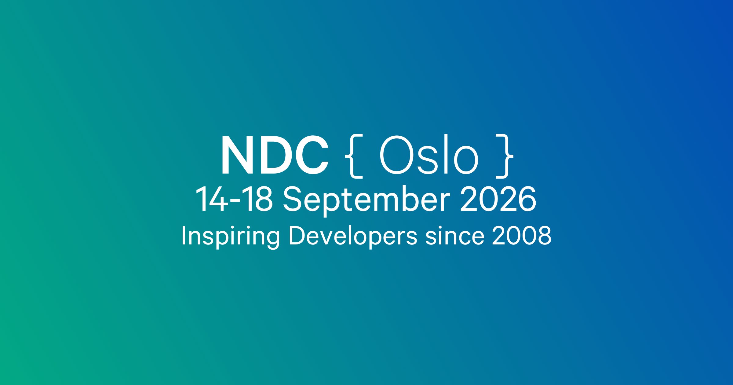NDC_Conferences's tweet card. NDC Oslo 2026 is a 5-Day Event for Software Developers, 14-18 September in Oslo Spektrum.