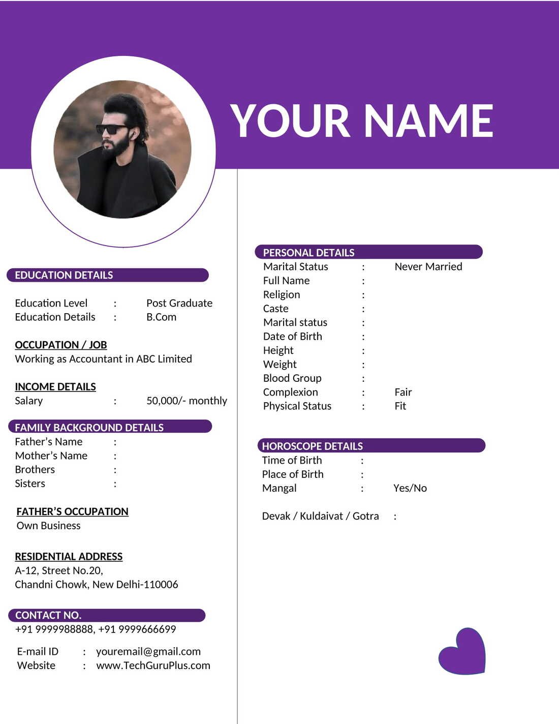 TechGuruPlus's tweet card. Want to create a stunning marriage biodata that will grab the attention of potential matches? Look no further than our professionally designed templates.