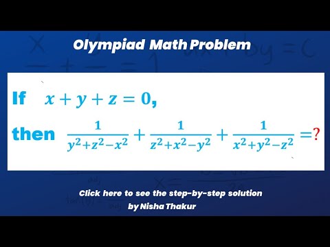 nishaetutor's tweet card. Olympiad Algebra Problem 87 @nishaetutor