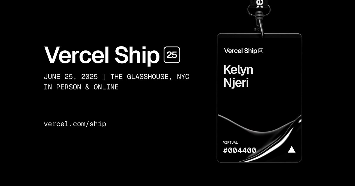 _cod3smith's tweet card. Vercel Ship 2025