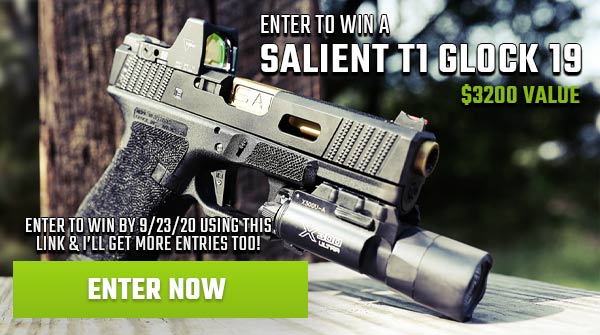 aaron_schell's tweet card. Win A Salient T1 Glock 19 Pistol w/ Trijicon RMR Type 2