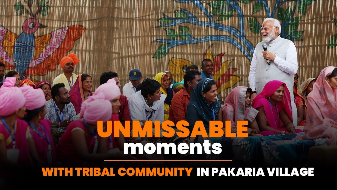 narendramodi's tweet card. PM Modi's FREEWHEELING interaction with tribal community in Madhya...