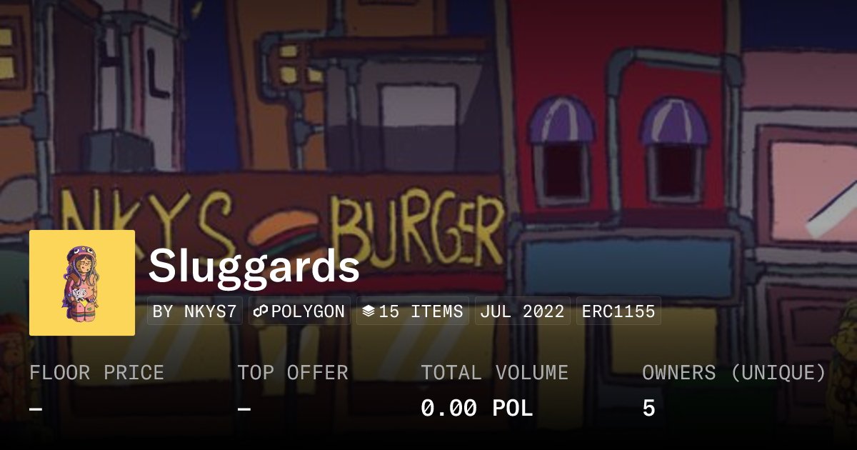 Sluggards_NFT's tweet card. 𝐓𝐡𝐞𝐲 𝐚𝐫𝐞 𝐥𝐚𝐳𝐲, 𝐬𝐥𝐞𝐞𝐩𝐲 𝐚𝐧𝐝 𝐜𝐮𝐭𝐞. 𝐓𝐡𝐞𝐲 𝐜𝐚𝐦𝐞 𝐭𝐨 𝐍𝐊𝐘𝐒 𝐂𝐢𝐭𝐲 𝐭𝐨 𝐬𝐥𝐞𝐞𝐩 𝐚𝐥𝐥 𝐭𝐡𝐞 𝐭𝐢𝐦𝐞 𝐚𝐧𝐝 𝐡𝐚𝐧𝐠 𝐨𝐮𝐭 𝐥𝐚𝐳𝐢𝐥𝐲.