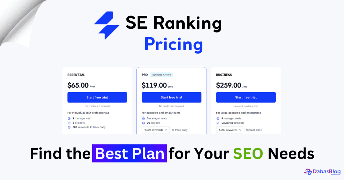 DabasBlog's tweet card. SE Ranking pricing starts at $52/month with 3 plans for bloggers to agencies. Compare features, savings tips + 14-day free trial. Cost Updated 2025.