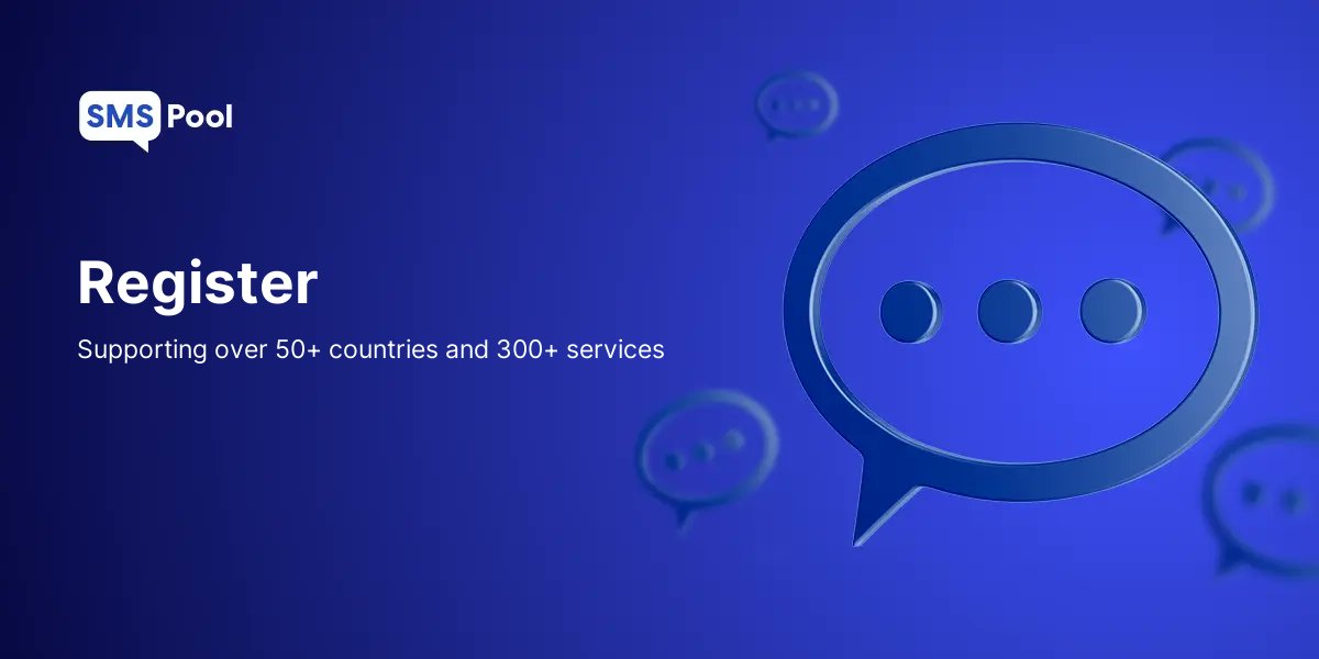 smspoolnet's tweet card. Register now on SMSPool.net for all your SMS verification needs!