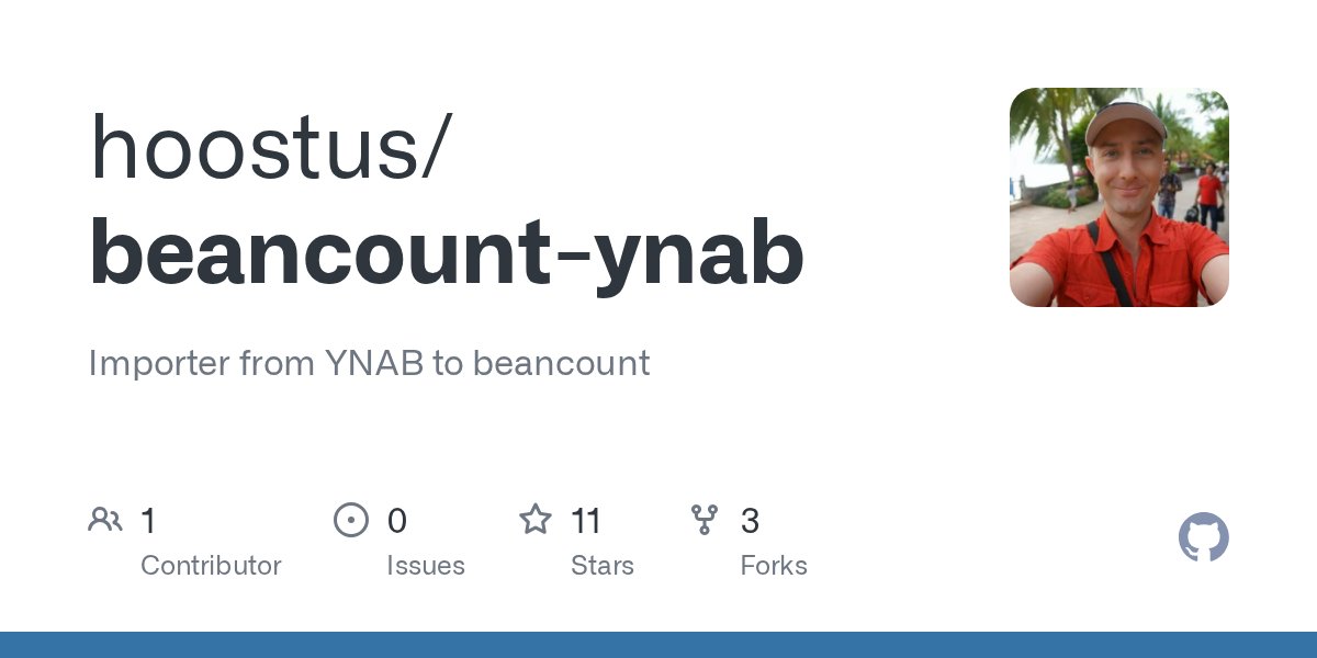 LedgerTips's tweet card. Importer from YNAB to beancount. Contribute to hoostus/beancount-ynab development by creating an account on GitHub.