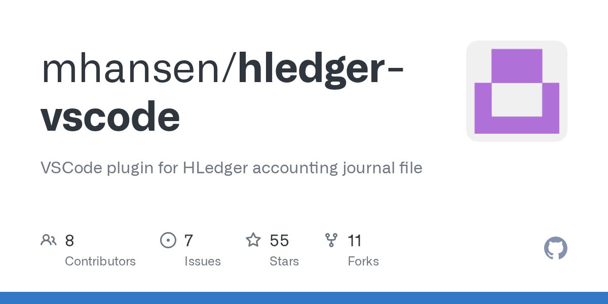 LedgerTips's tweet card. VSCode plugin for HLedger accounting journal file. Contribute to mhansen/hledger-vscode development by creating an account on GitHub.