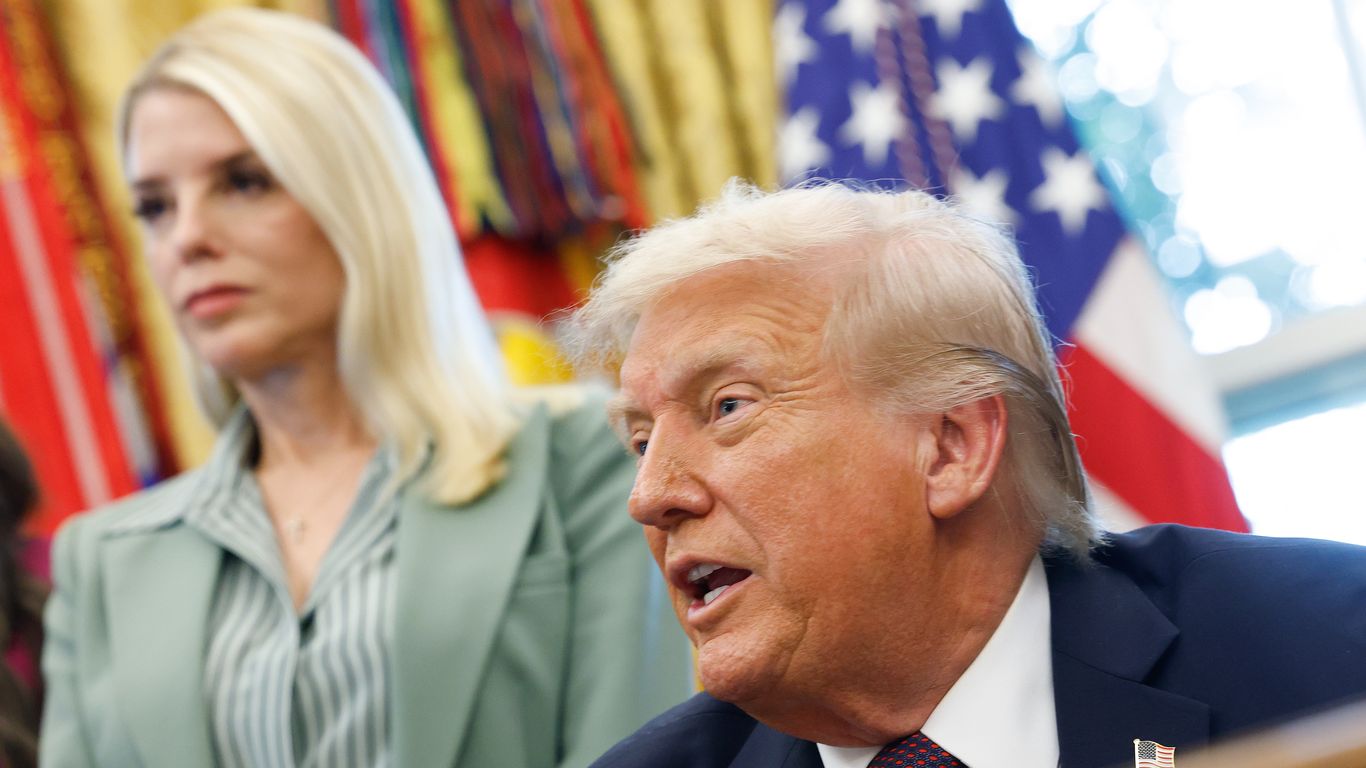 axios's tweet card. Attorney General Pam Bondi demanded ICEBlock be removed from the App Store today "and Apple did so," she told Fox News.