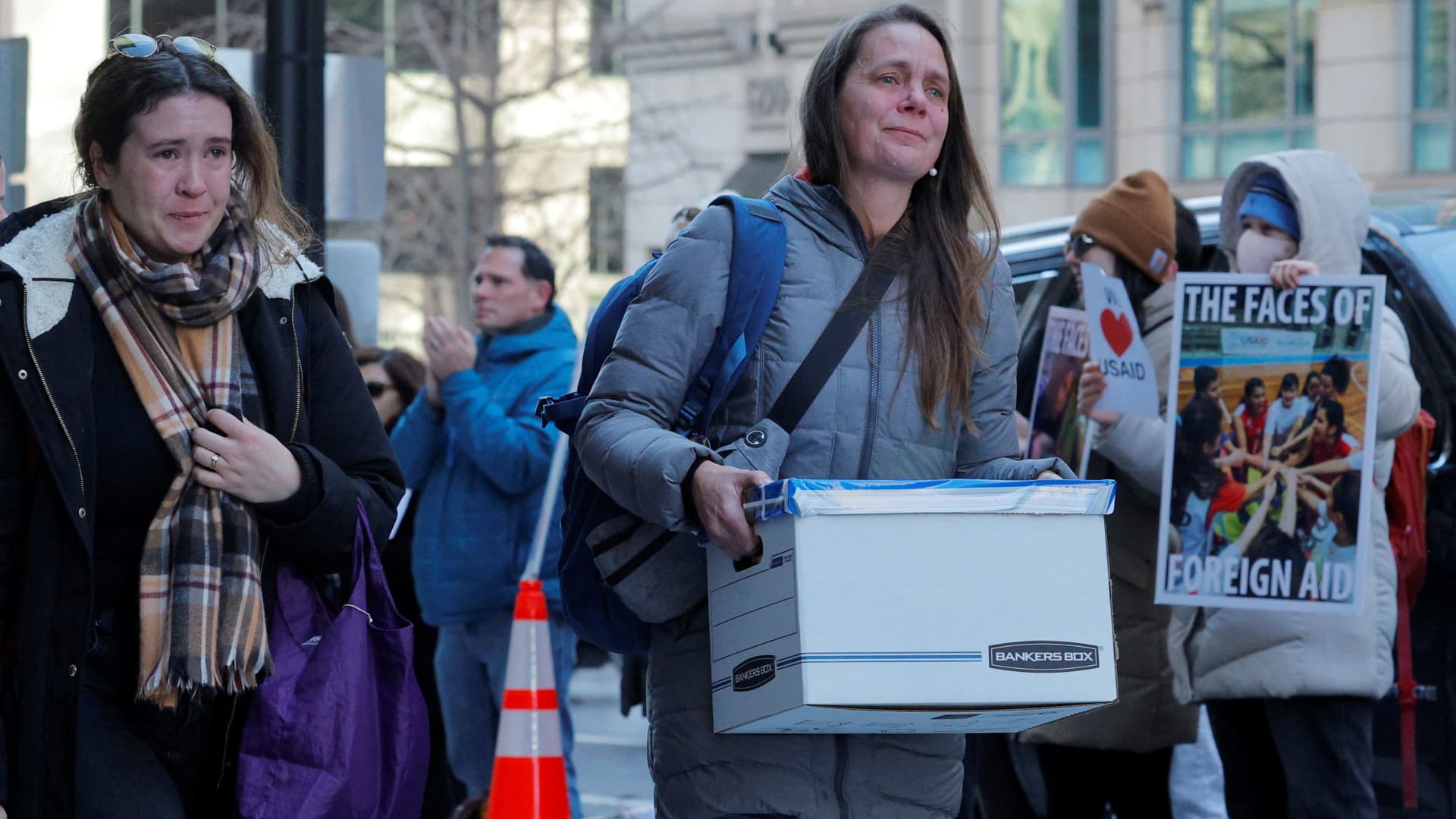 RoundTableCons1's tweet card. U.S. employers announced 172,017 layoffs for the month, up 245% from January and the highest monthly count since July 2020