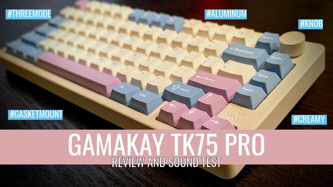 MechTechKeys's tweet card. Gamakay TK75 Pro 75% 3-Mode Aluminum Mechanical Keyboard Review