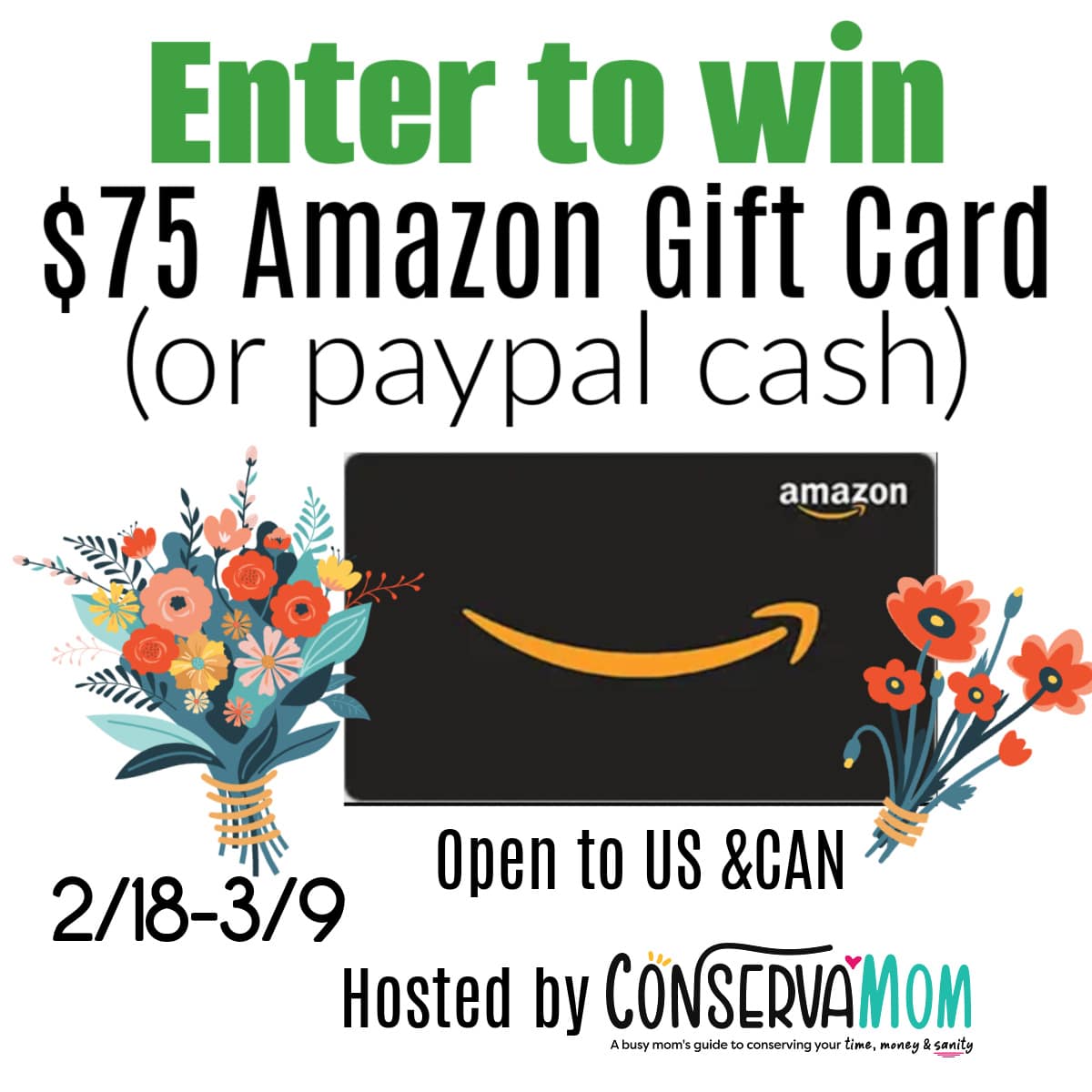 icsfblog's tweet card. Enter to Win a $75 Amazon Gift Card or Paypal Cash Giveaway. It closes on  3/9/25 at 11:59 PM EST,  Open to US & CAN. Must be 18yo+ To enter! 