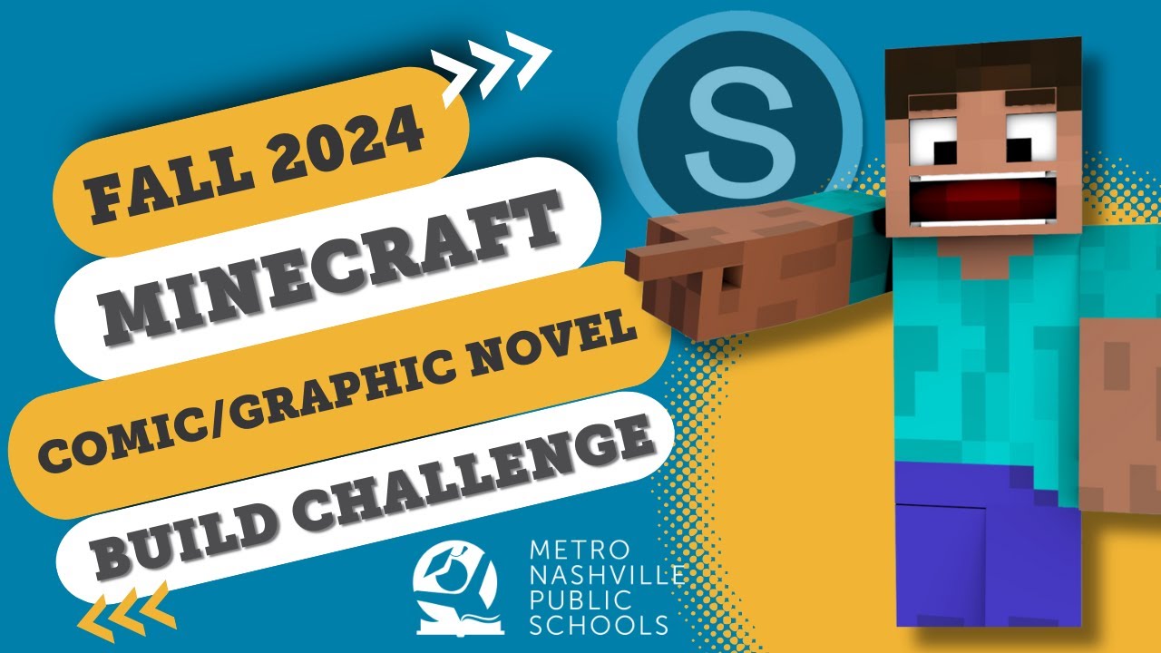 MNPSLearningTec's tweet card. MNPS Fall 2024 Minecraft Comic/Graphic Novel Build Challenge