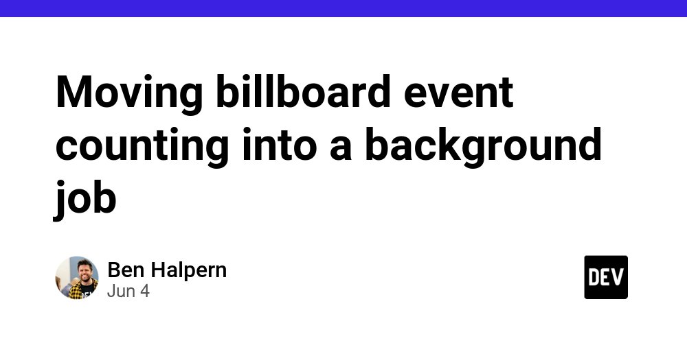 prod42net's tweet card. For a while we've had billboard data counting done in a hacky synchronous way in the controller...