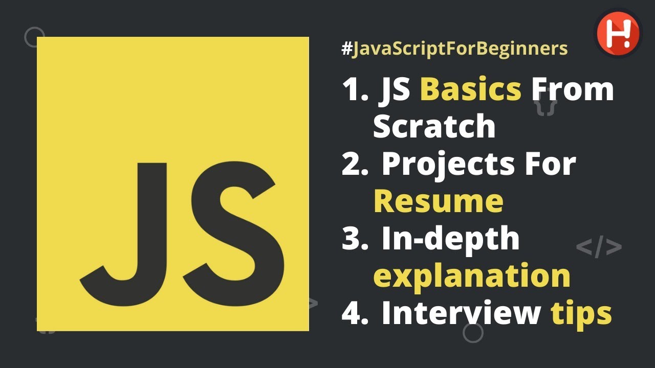 htmlhints's tweet card. 🔴 JavaScript Tutorial for Beginners | Learn JavaScript form scratch