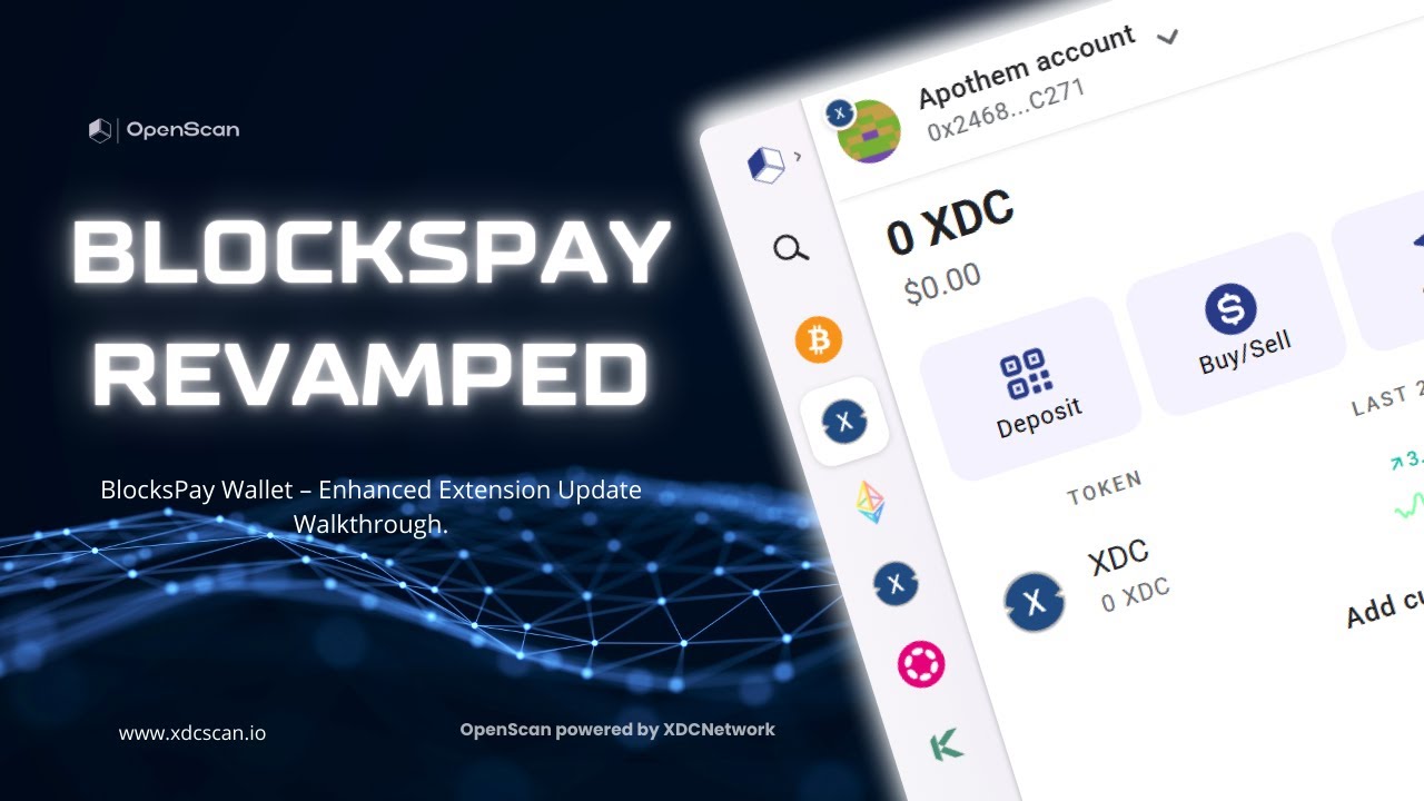 dee__xdc's tweet card. BlocksPay Wallet Update | Full Extension Walkthrough & New Features