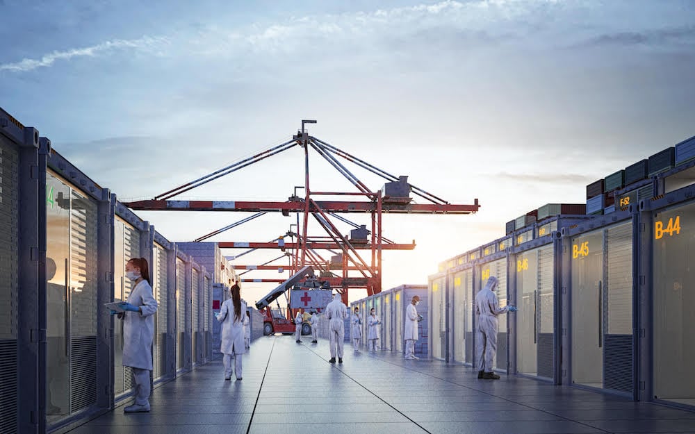 archpaper's tweet card. The rapid shift in the way we work, eat, and socialize has prompted studios all over the world to imagine new, speculative coronavirus architecture.