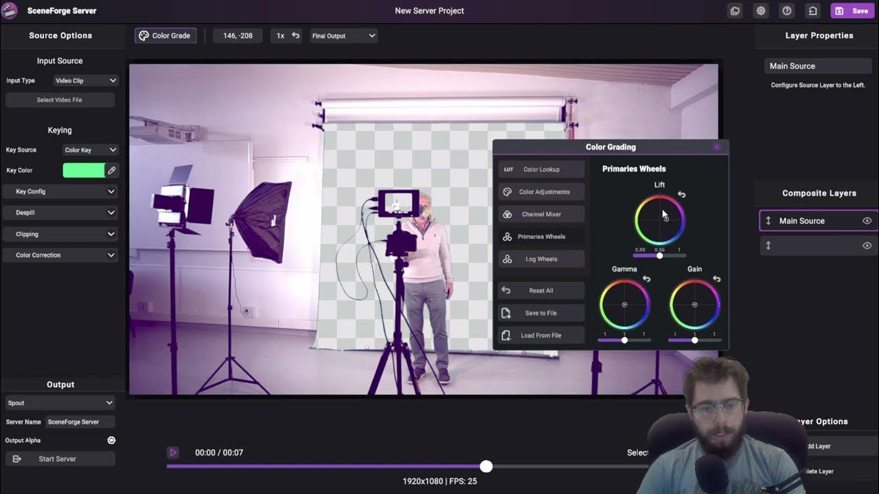 SceneForgeApp's tweet card. Trackball Color Grading | SceneForge 0.7.9