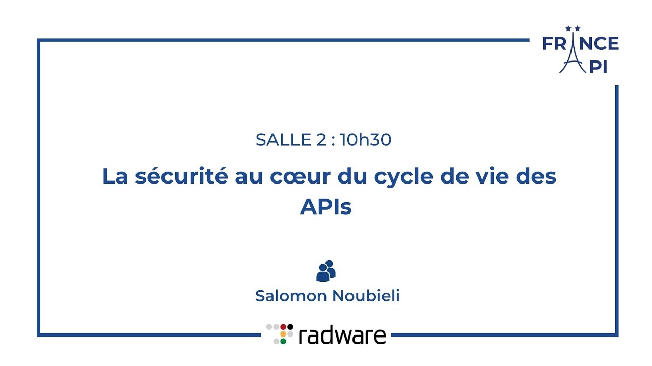 FranceApi's tweet card. REPLAY - La sécurité au cœur du cycle de vie des APIs