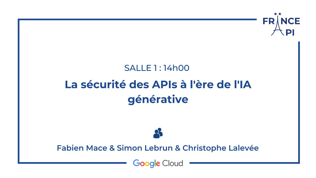 FranceApi's tweet card. REPLAY - La sécurité des APIs à l'ère de l'IA générative