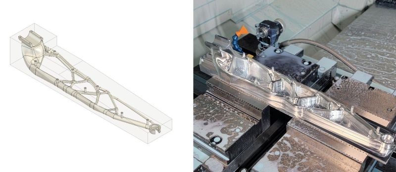 melucaslira's tweet card. The Bike Fork project demonstrates the creation of a bicycle fork using the generative design process combined with CNC manufacturing. Through generative design in Autodesk Fusion software, multiple...