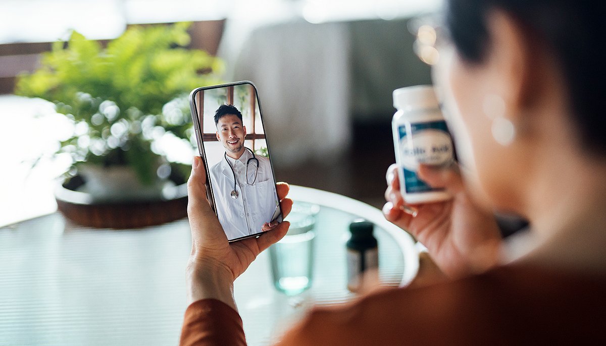 UTexasMcCombs's tweet card. Telehealth can reduce costs and future doctor visits — for some diseases