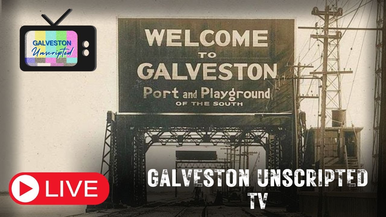GalvUnscripted's tweet card. Non Stop Galveston History