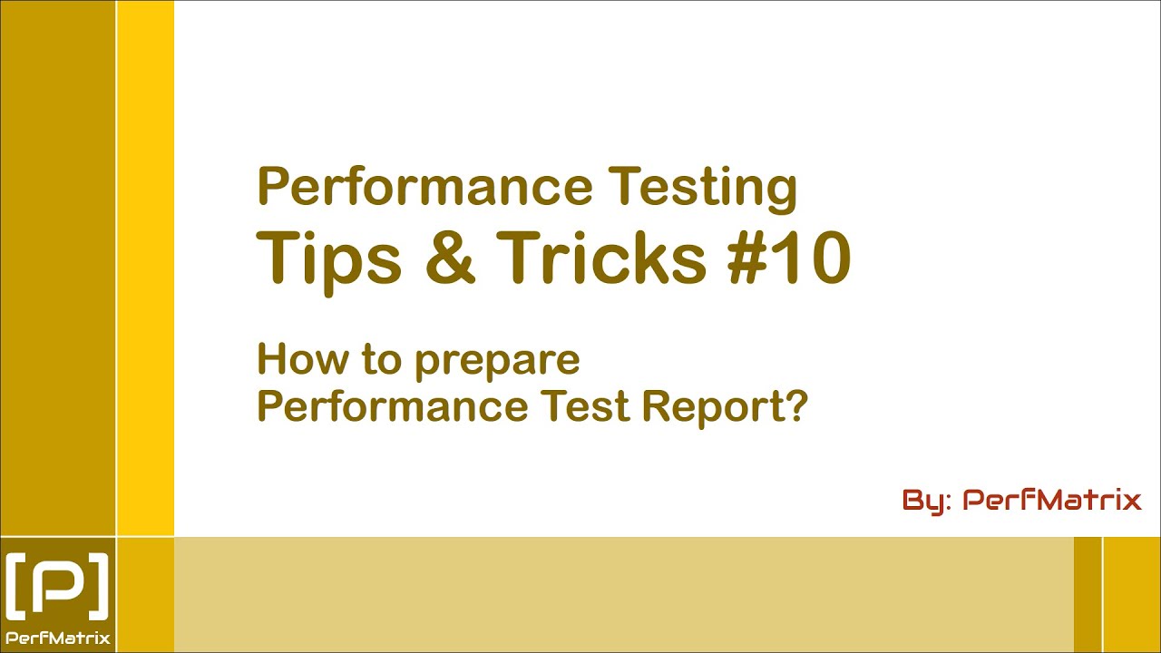 PerfMatrix's tweet card. Performance Testing Tip 10 - How to prepare Performance Test Report?