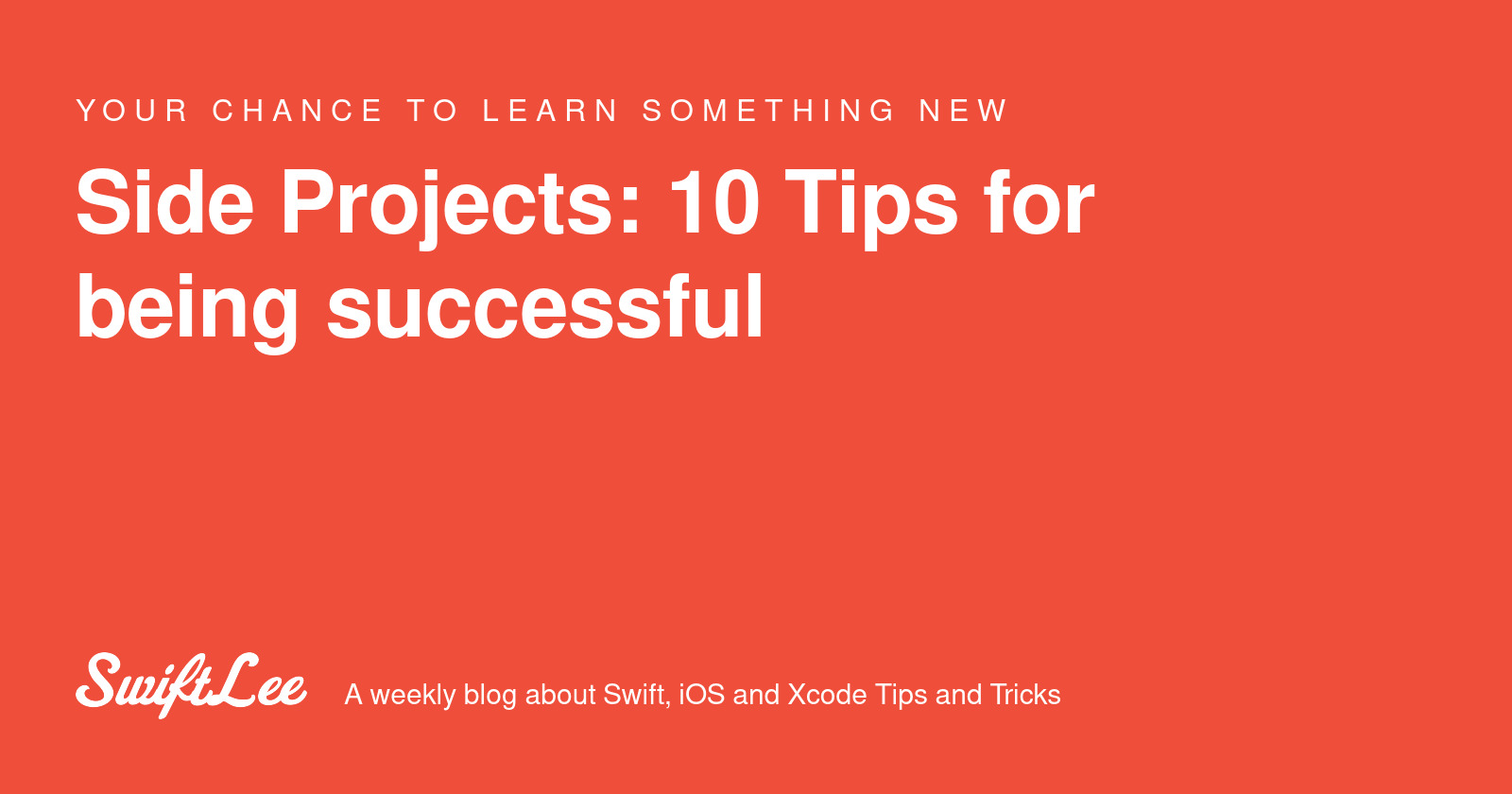 twannl's tweet card. Finishing side projects can be challenging when time is limited. Ensure successfull launches using my personal 10 tips to improve.