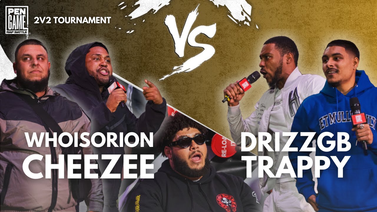 GabosMedia's tweet card. WHOISORION & CHEEZEE vs DRIZZGB & TRAPPY | PenGame Rap Battle 2024