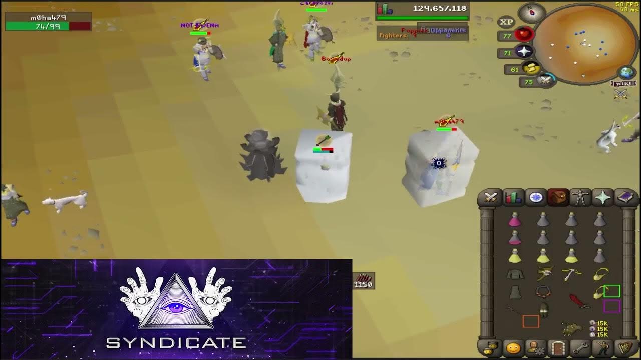 SyndicateOSRS's tweet card. Syndicate VS Sanity (RSB)