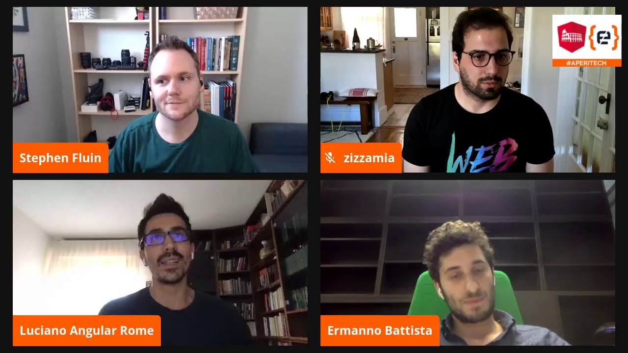 AngularRome's tweet card. Meetup #AperiTech Online Edition - Angular Roma