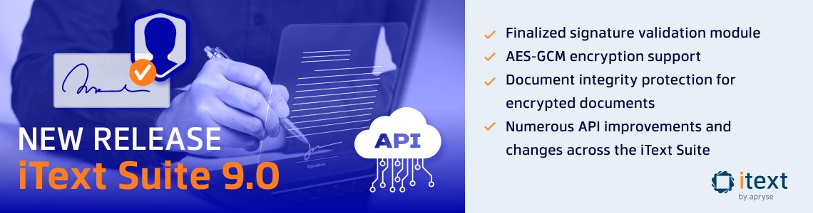 XLsoft's tweet card. iText Suite バージョン 9.0 では、iText Core ライブラリのまったく新しいメジャー バ