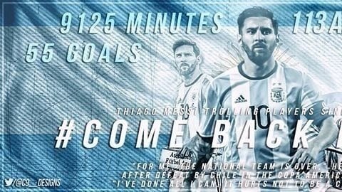 GaihreRaj's tweet card. Appeal to messi to cancel his retirement...